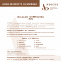Aviso de oferta de emprego - Bolsa de Formadores