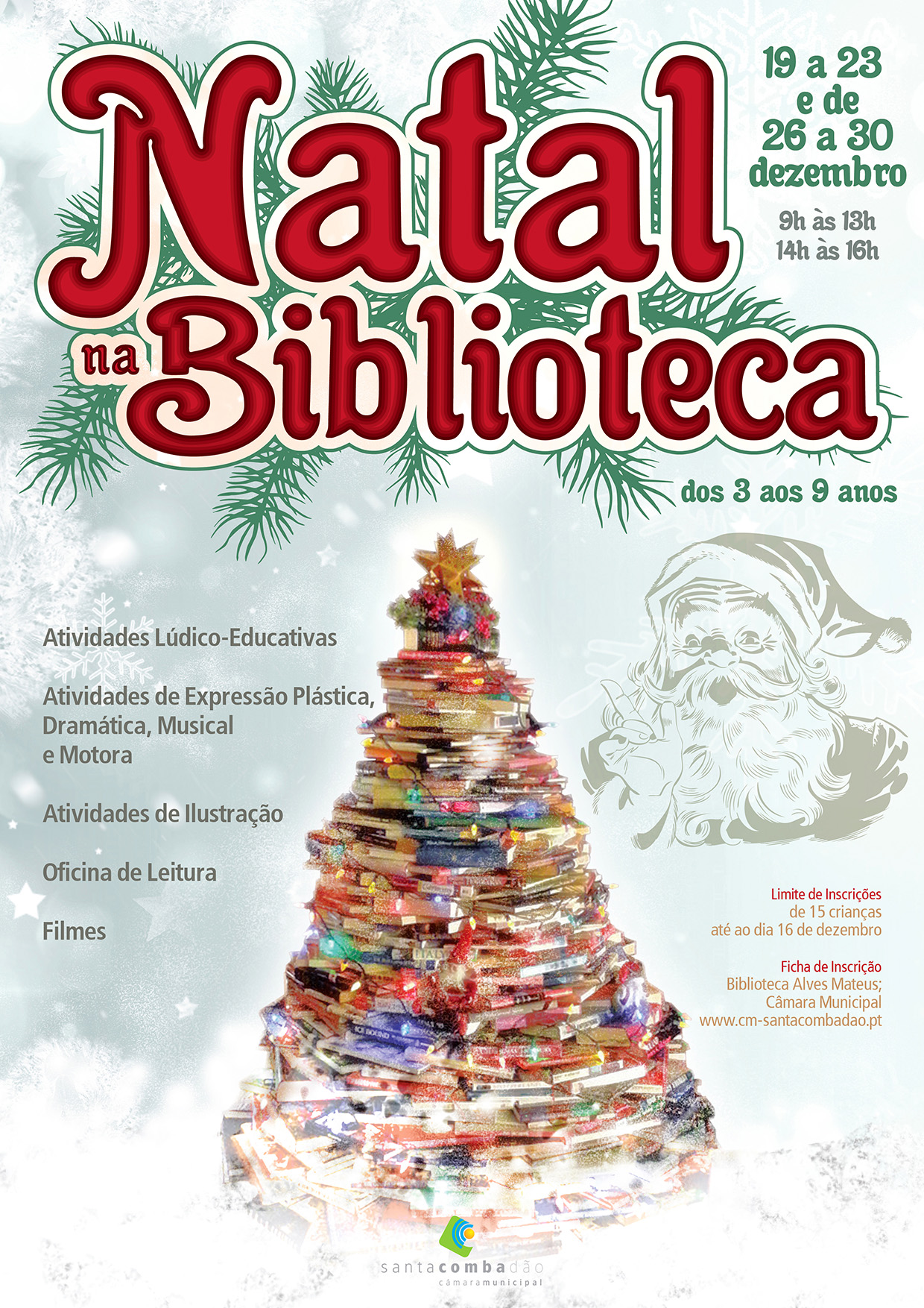 cartaz natal biblioteca 150