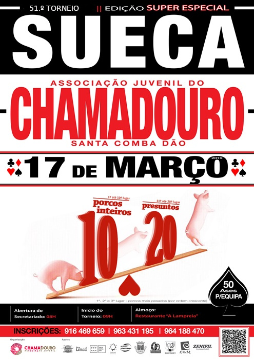 Cartaz - 51.º Torneio de Sueca do Chamadouro